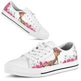 Giraffe Flower And Butterfly Low Top Shoes For Women, Shoes For Men Custom Shoes
