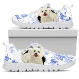 Bichon Frise Flowers Sneakers Shoes For Women, Shoes For Men Sneaker Custom Shoes