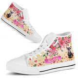 Cute Blue Heeler Flower High Top Shoes For Women, Shoes For Men Custom Shoes