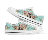 Chihuahua Flower Low Top Shoes For Women, Shoes For Men Custom Shoes