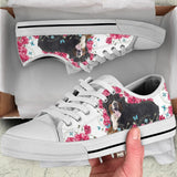 Bernese Mountain Flower And Butterfly Low Top Shoes For Women, Shoes For Men Custom Shoes