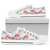 Cute Flamingo Flower Low Top Shoes For Women, Shoes For Men Custom Shoes