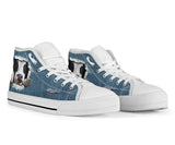 Cow Jeans High Top Shoes For Women, Shoes For Men Custom Shoes