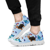 Yorkshire Terriers Butterfly Sneakers Shoes For Women, Shoes For Men Sneaker Custom Shoes