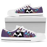 Panda Flowers Butterfly Low Top Shoes For Women, Shoes For Men Custom Shoes