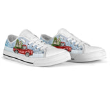 Red Car Shih Tzu Low Top Shoes For Women, Shoes For Men Custom Shoes