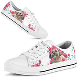 Shih Tzu Flower And Butterfly Low Top Shoes For Women, Shoes For Men Custom Shoes