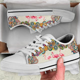 Flamingo Pattern Low Top Shoes For Women, Shoes For Men Custom Shoes