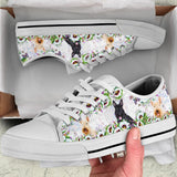 Scottie Flower Low Top Shoes For Women, Shoes For Men Custom Shoes