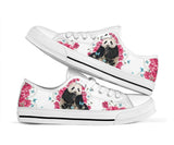 Panda Flower And Butterfly Low Top Shoes For Women, Shoes For Men Custom Shoes