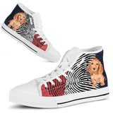 Dachshund Red White And Blue High Top Shoes For Women, Shoes For Men Custom Shoes