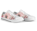 Heeler Flower Low Top Shoes For Women, Shoes For Men Custom Shoes