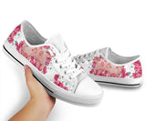 Pig Flower And Butterfly Low Top Shoes For Women, Shoes For Men Custom Shoes