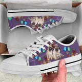 Pugs Flowers Butterfly Low Top Shoes For Women, Shoes For Men Custom Shoes