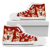 Corgi Red High Top Shoes For Women, Shoes For Men Custom Shoes