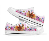 Chicken Flower Butterfly Low Top Shoes For Women, Shoes For Men Custom Shoes