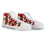 Shih Tzu Red High Top Shoes For Women, Shoes For Men Custom Shoes