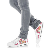 Chihuahua Flower And Butterfly Low Top Shoes For Women, Shoes For Men Custom Shoes