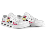 Cow Flower And Butterfly Low Top Shoes For Women, Shoes For Men Custom Shoes