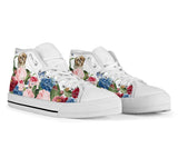 Shih Tzu Flower High Top Shoes For Women, Shoes For Men Custom Shoes
