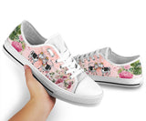 Cows Flower Low Top Shoes For Women, Shoes For Men Custom Shoes