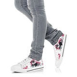 Schnauzer Flower And Butterfly Low Top Shoes For Women, Shoes For Men Custom Shoes