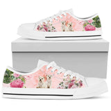 Westie Flower Low Top Shoes For Women, Shoes For Men Custom Shoes