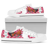 Chicken Flower And Butterfly Low Top Shoes For Women, Shoes For Men Custom Shoes