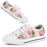Shih Tzu Flower Low Top Shoes For Women, Shoes For Men Custom Shoes