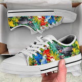 Parrot Nature Low Top Shoes For Women, Shoes For Men Custom Shoes