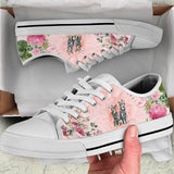 Heeler Flower Low Top Shoes For Women, Shoes For Men Custom Shoes