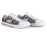 Pugs Flowers Butterfly Low Top Shoes For Women, Shoes For Men Custom Shoes