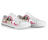 St Bernard Flower And Butterfly Low Top Shoes For Women, Shoes For Men Custom Shoes
