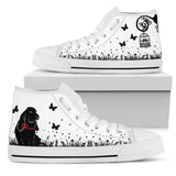 Basset Hound Dream World High Top Shoes For Women, Shoes For Men Custom Shoes