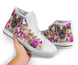 German Shepherd Best Dog High Top Shoes For Women, Shoes For Men Custom Shoes