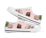 Scottish Terrier Flower Low Top Shoes For Women, Shoes For Men Custom Shoes