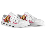 Golden Retriver Flower And Butterfly Low Top Shoes For Women, Shoes For Men Custom Shoes