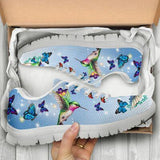 Hummingbirds Butterfly Sneakers Shoes For Women, Shoes For Men Sneaker Custom Shoes
