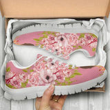 German Shepherd Flower Sneakers Shoes For Women, Shoes For Men Sneaker Custom Shoes