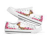 Giraffe Flower And Butterfly Low Top Shoes For Women, Shoes For Men Custom Shoes