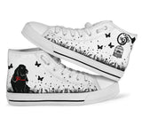 Basset Hound Dream World High Top Shoes For Women, Shoes For Men Custom Shoes