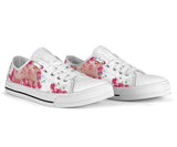 Pig Flower And Butterfly Low Top Shoes For Women, Shoes For Men Custom Shoes