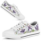 Bat Flower Low Top Shoes For Women, Shoes For Men Custom Shoes