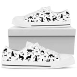 German Shepherd Bones Low Top Shoes For Women, Shoes For Men Custom Shoes