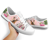 German Shepherd Flower Low Top Shoes For Women, Shoes For Men Custom Shoes