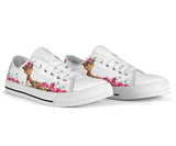 Giraffe Flower And Butterfly Low Top Shoes For Women, Shoes For Men Custom Shoes