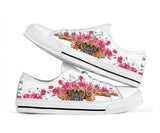 Boxer Flower And Butterfly Low Top Shoes For Women, Shoes For Men Custom Shoes