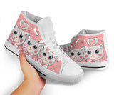 Cat Cute High Top Shoes For Women, Shoes For Men Custom Shoes