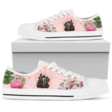 Scottish Terrier Flower Low Top Shoes For Women, Shoes For Men Custom Shoes