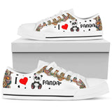 Panda I Love You Low Top Shoes For Women, Shoes For Men Custom Shoes